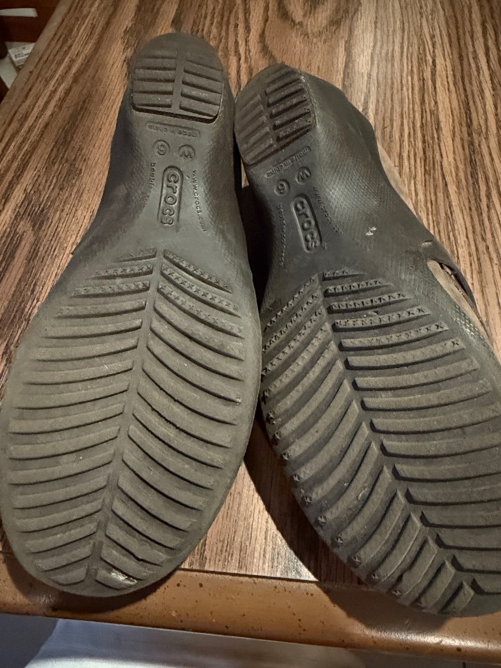Crocs Wrapped Mary Jane Soft Leather Suede Slip On Round Toe Flat Brown Shoes 6 - Picture 5 of 6